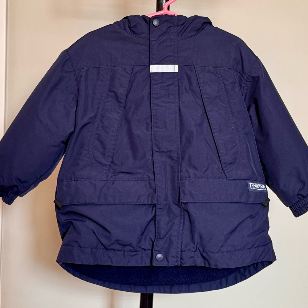 Lands End Toddler Navy Blue Winter Jacket Size 3T